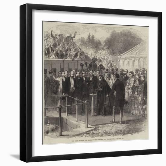 The Queen Opening the Sluice of the Aberdeen New Waterworks-null-Framed Giclee Print