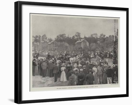 The Queen Presenting a New Road to the Inhabitants of East Cowes, on Saturday, 23 July-null-Framed Giclee Print