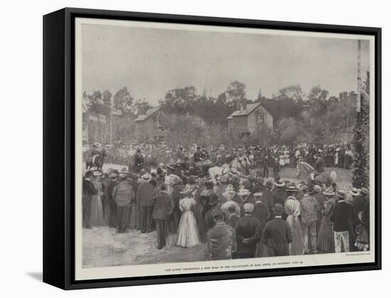 The Queen Presenting a New Road to the Inhabitants of East Cowes, on Saturday, 23 July-null-Framed Stretched Canvas