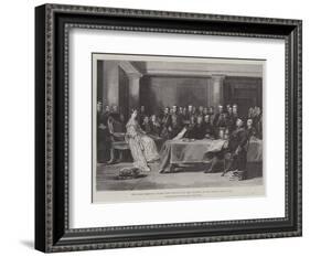 The Queen Presiding at Her First Council Upon Her Accession to the Throne, 20 June 1887-Sir David Wilkie-Framed Giclee Print