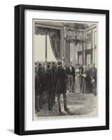 The Queen Replying to the Address of the Members of the Colonial Conference at Windsor Castle-Godefroy Durand-Framed Giclee Print