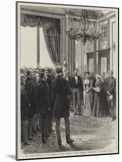 The Queen Replying to the Address of the Members of the Colonial Conference at Windsor Castle-Godefroy Durand-Mounted Giclee Print