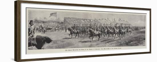 The Queen Reviewing the Army of the Empire at Aldershot, the March Past of the Colonial Troops-G.S. Amato-Framed Premium Giclee Print