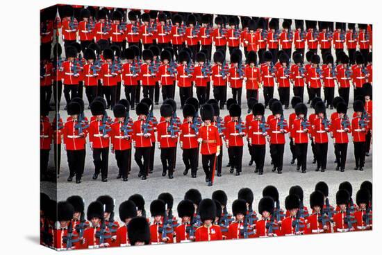 The Queen's Annual Birthday Parade Trooping the Colour, Horse Guards Parade at Whitehall, London-null-Stretched Canvas