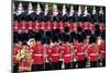 The Queen's Annual Birthday Parade Trooping the Colour, Horse Guards Parade at Whitehall, London-null-Mounted Art Print
