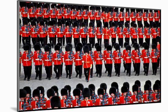 The Queen's Annual Birthday Parade Trooping the Colour, Horse Guards Parade at Whitehall, London-null-Mounted Art Print