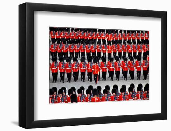 The Queen's Annual Birthday Parade Trooping the Colour, Horse Guards Parade at Whitehall, London-null-Framed Art Print