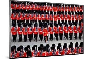 The Queen's Annual Birthday Parade Trooping the Colour, Horse Guards Parade at Whitehall, London-null-Mounted Art Print