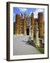 The Queen's Beasts on the Bridge Leading to Hampton Court Palace, Hampton Court, London, England-Walter Rawlings-Framed Photographic Print