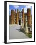 The Queen's Beasts on the Bridge Leading to Hampton Court Palace, Hampton Court, London, England-Walter Rawlings-Framed Photographic Print