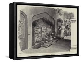 The Queen's Christmas, Fireplace in the Kitchen, Windsor Castle-William 'Crimea' Simpson-Framed Stretched Canvas