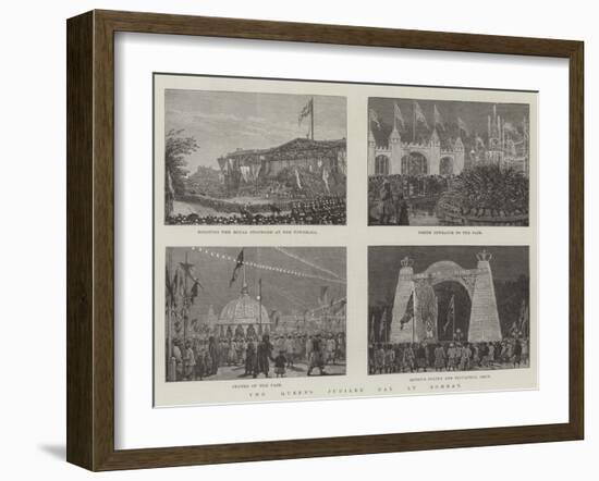 The Queen's Jubilee Day at Bombay-null-Framed Giclee Print