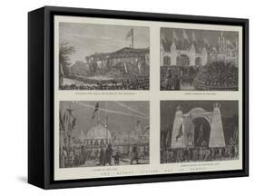 The Queen's Jubilee Day at Bombay-null-Framed Stretched Canvas