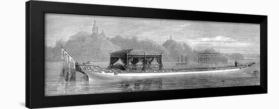 The Queen's New Barge for Virginia Water, June 1877-null-Framed Art Print