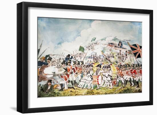 The Queen's Own Royal Dublin Militia Going into Action at the Battle of Vinegar Hill, Wexford, 1798-William II Sadler-Framed Premium Giclee Print