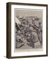 The Queen's Present to Her Soldiers, Arrival of the Chocolate at Modder River Camp-William Small-Framed Giclee Print