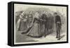 The Queen's Procession in St James's Chapel-Godefroy Durand-Framed Stretched Canvas