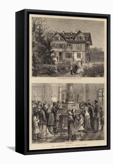 The Queen's Visit to Baden Baden-Godefroy Durand-Framed Stretched Canvas