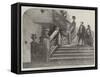 The Queen's Visit to Birmingham, the Great Staircase, Aston Hall-null-Framed Stretched Canvas