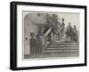 The Queen's Visit to Birmingham, the Great Staircase, Aston Hall-null-Framed Giclee Print