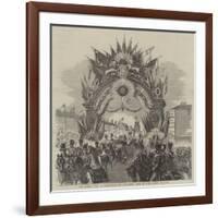 The Queen's Visit to Birmingham, the Gunmakers' Arch, at Gosta Green-null-Framed Giclee Print