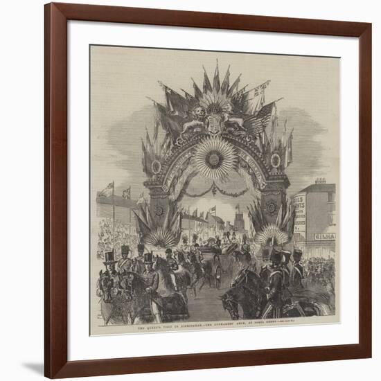 The Queen's Visit to Birmingham, the Gunmakers' Arch, at Gosta Green-null-Framed Giclee Print