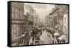 The Queen's Visit to Birmingham: the High Street, from 'The Illustrated London News' 2nd April 1887-English-Framed Stretched Canvas
