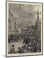 The Queen's Visit to Birmingham, the Royal Procession in the Bull Ring-Henry William Brewer-Mounted Giclee Print