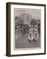 The Queen's Visit to Carisbrooke Castle-Frank Craig-Framed Giclee Print