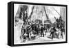The Queen's Visit to Cherbourg - Piping Hands to Man Yards, 1858-null-Framed Stretched Canvas