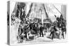 The Queen's Visit to Cherbourg - Piping Hands to Man Yards, 1858-null-Stretched Canvas