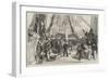 The Queen's Visit to Cherbourg, Piping Hands to Man Yards-null-Framed Giclee Print