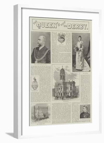 The Queen's Visit to Derby-null-Framed Giclee Print