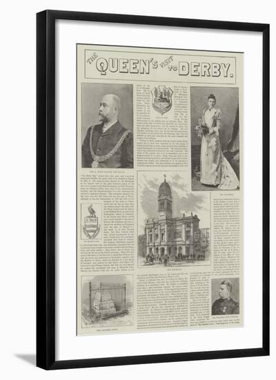 The Queen's Visit to Derby-null-Framed Giclee Print