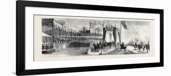 The Queen's Visit to Epping Forest: the Grand Stand and Pavilion at High Beech-null-Framed Premium Giclee Print