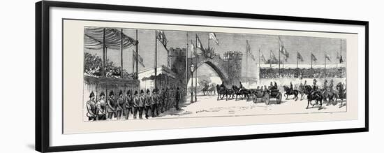 The Queen's Visit to Epping Forest: the Royal Procession Leaving Chingford Station-null-Framed Premium Giclee Print