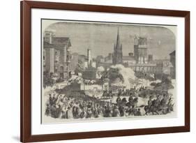 The Queen's Visit to Leeds, Her Majesty Passing Through Clarendon Road-null-Framed Giclee Print