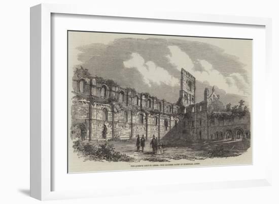 The Queen's Visit to Leeds, the Cloister Court of Kirkstall Abbey-null-Framed Giclee Print