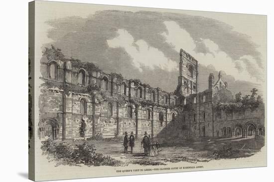 The Queen's Visit to Leeds, the Cloister Court of Kirkstall Abbey-null-Stretched Canvas