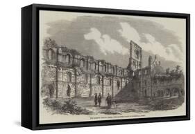 The Queen's Visit to Leeds, the Cloister Court of Kirkstall Abbey-null-Framed Stretched Canvas