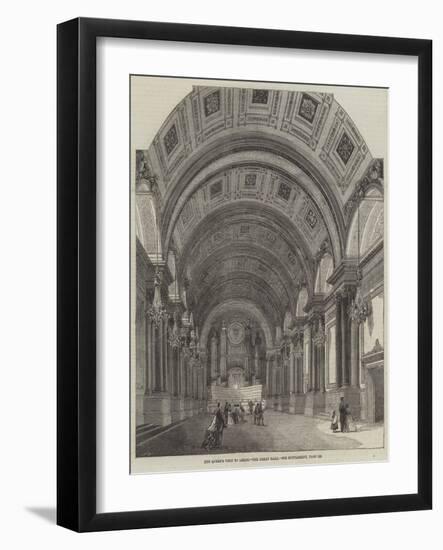 The Queen's Visit to Leeds, the Great Hall-null-Framed Giclee Print