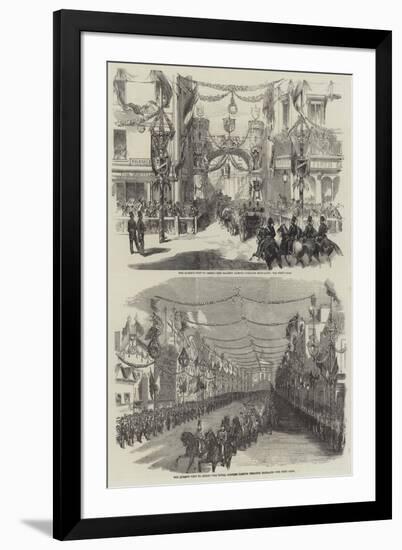 The Queen's Visit to Leeds-null-Framed Giclee Print