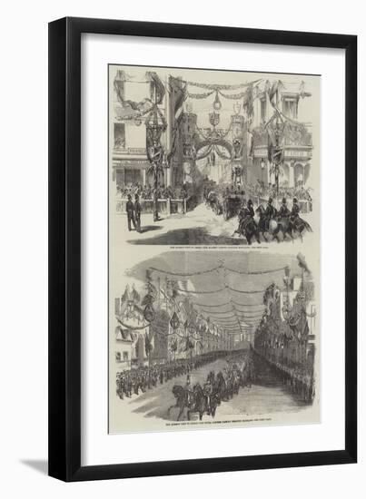 The Queen's Visit to Leeds-null-Framed Giclee Print