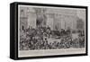 The Queen's Visit to London, Her Majesty's Arrival at Buckingham Palace-William Hatherell-Framed Stretched Canvas