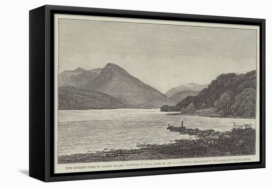 The Queen's Visit to North Wales, Picture of Bala Lake, Presented to the Queen by Welsh Ladies-Edwin Pettitt-Framed Stretched Canvas
