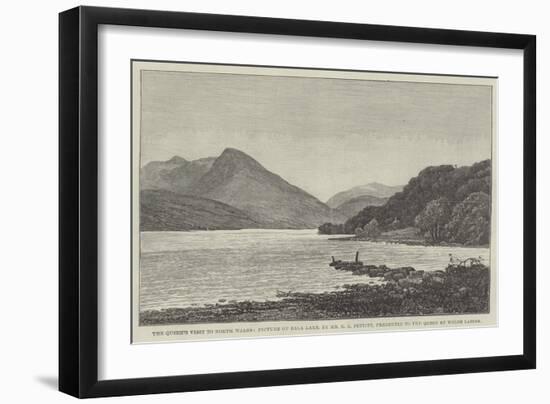 The Queen's Visit to North Wales, Picture of Bala Lake, Presented to the Queen by Welsh Ladies-Edwin Pettitt-Framed Giclee Print