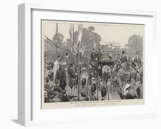 The Queen's Visit to North Wales-null-Framed Giclee Print