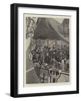 The Queen's Visit to Portsmouth, Her Majesty Naming the Royal Sovereign-Sydney Prior Hall-Framed Giclee Print