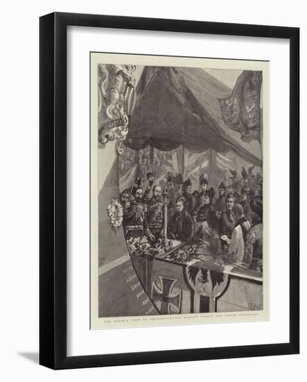 The Queen's Visit to Portsmouth, Her Majesty Naming the Royal Sovereign-Sydney Prior Hall-Framed Giclee Print