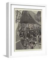 The Queen's Visit to Portsmouth, Her Majesty Naming the Royal Sovereign-Sydney Prior Hall-Framed Giclee Print